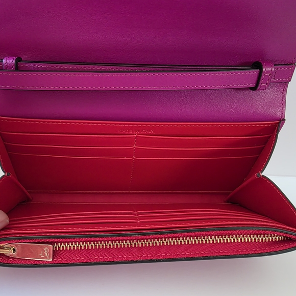 Christian Louboutin Panettone Studded Wallet Pink Gold - Picture 2 of 7